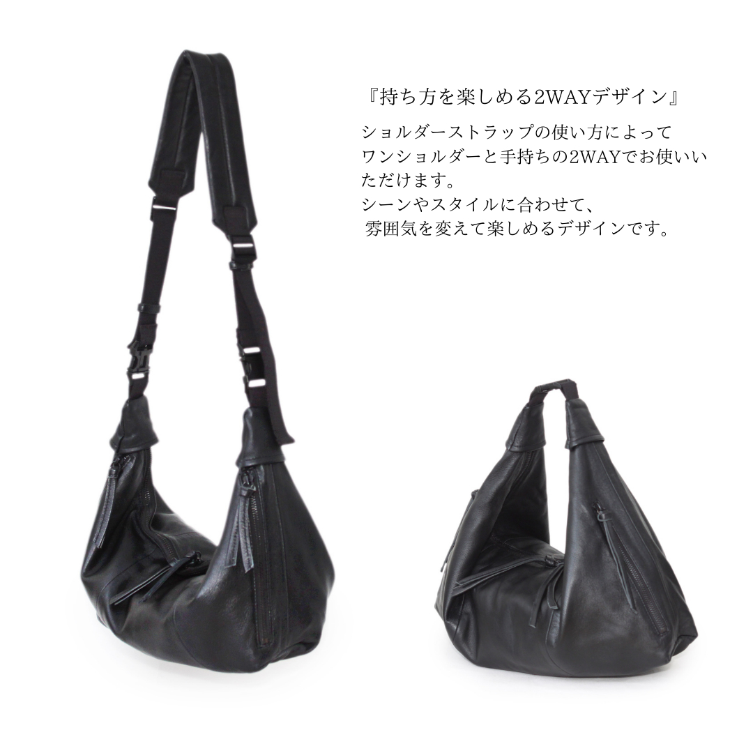 【Ain Soph セカンドレーベル】シープレザー 2WAY ワンショルダーバッグ M / ASE1843-PKS
