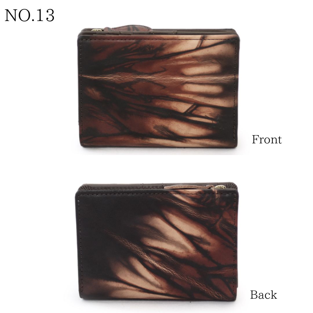 DA1035-AMD/Ain Soph (アインソフ)奄美泥染め ミドル折財布 日本製