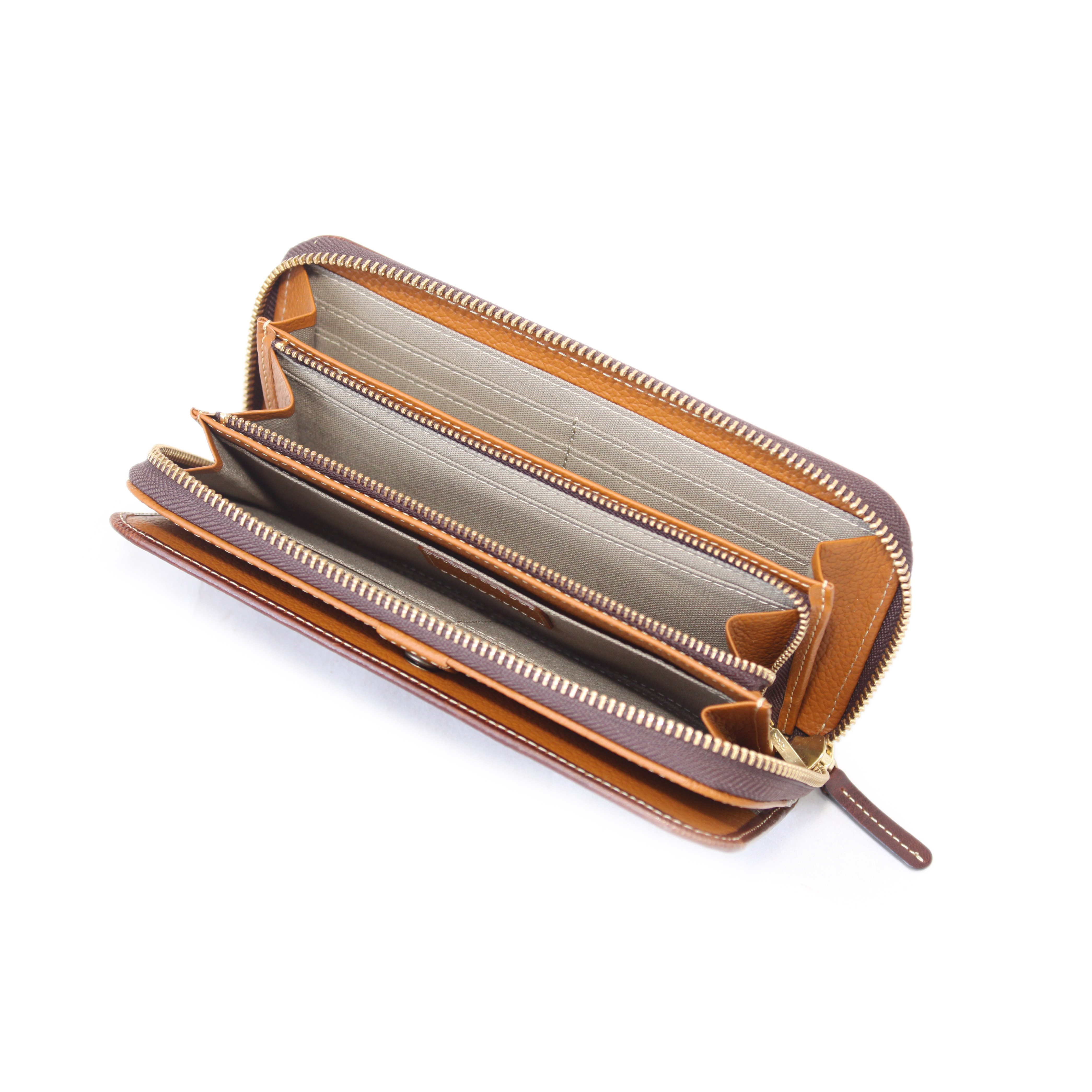 【HWMレザー】Ain Soph(アインソフ)フラップ×ラウンドファスナー長財布｜DA1646-HWM