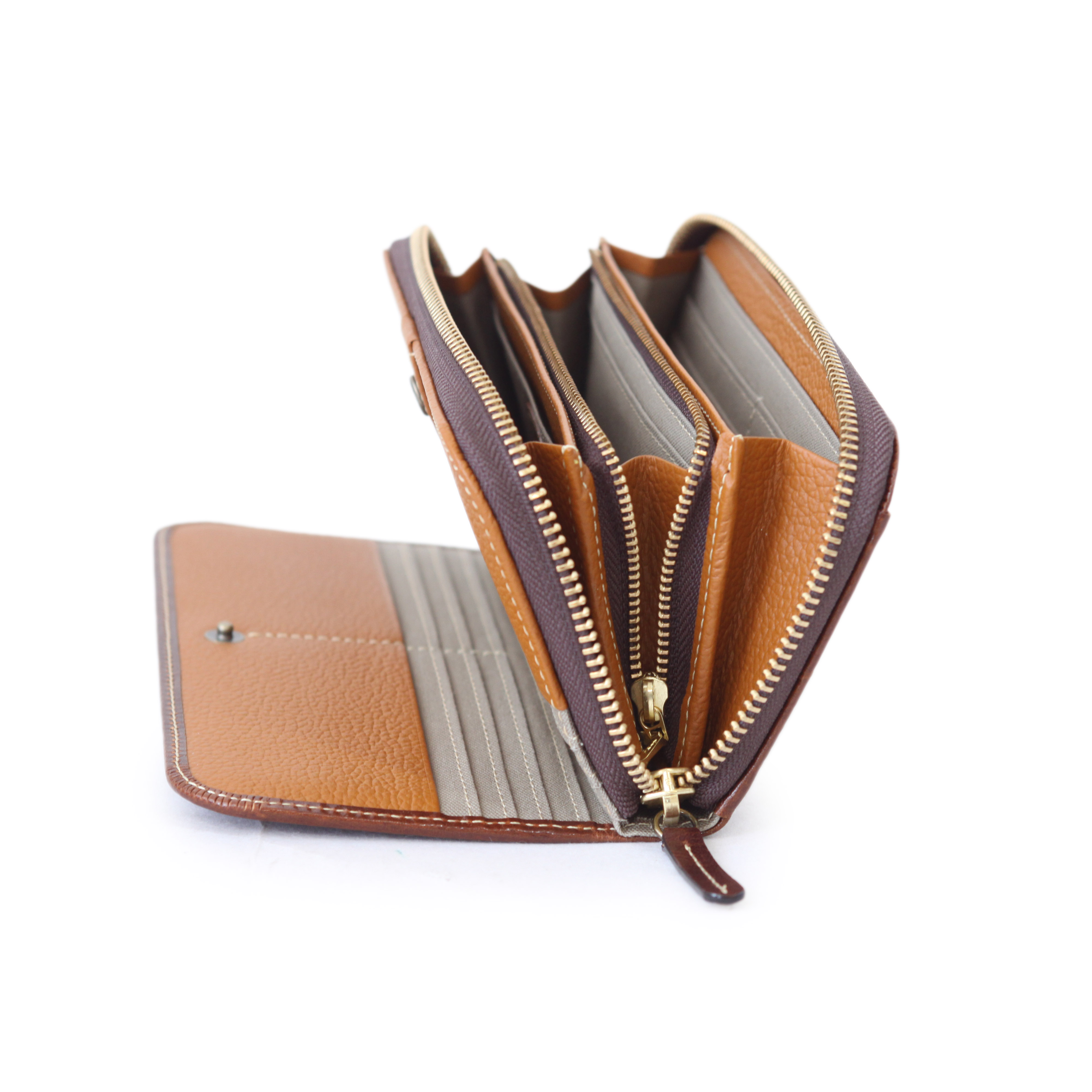 【HWMレザー】Ain Soph(アインソフ)フラップ×ラウンドファスナー長財布｜DA1646-HWM