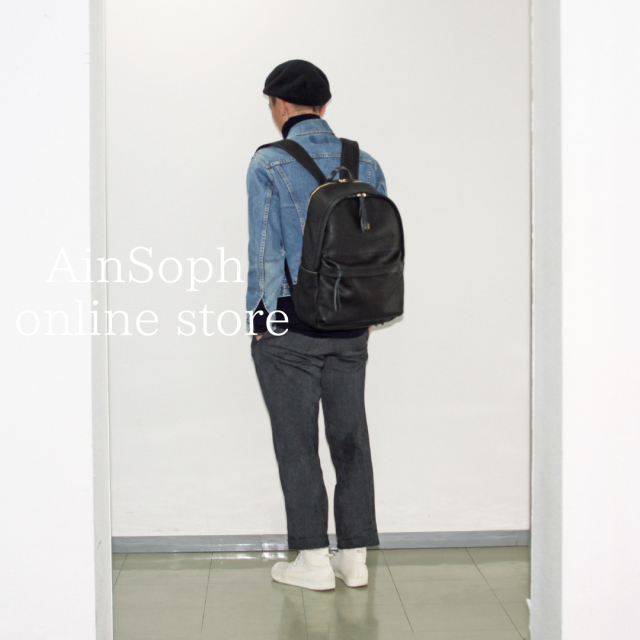 ASC1804-STN/Ain Soph 2nd label(アインソフセカンドレーベル)レザーリュック　バックパック　キャリーオン