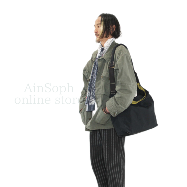 ASF1819-BRS/Ain Soph (アインソフ)塩縮加工ナイロン　ショルダーバッグ