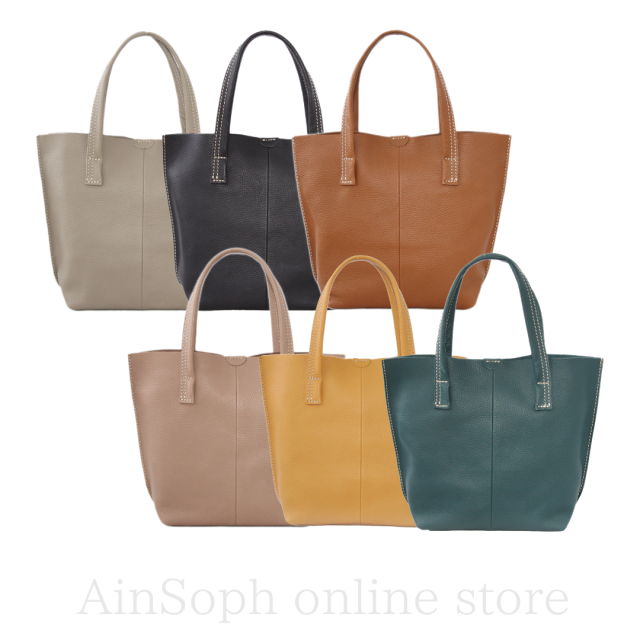 ASE634-BOM/Ain Soph(アインソフ)シンプル レザートートバッグ<M>