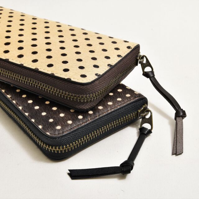 DA1330-LRS/Ain Soph(アインソフ)ステアヘアーのドット柄長財布