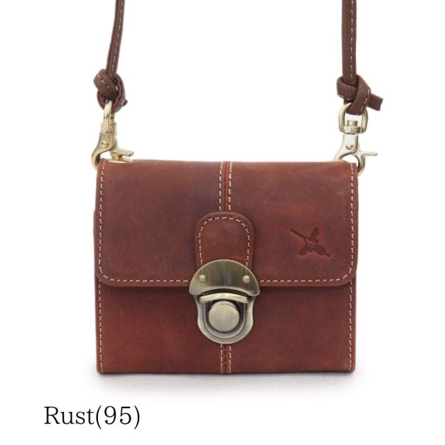 【HPレザー】Ain Soph(アインソフ)差し込み錠のクラシカルショートウォレット ショルダー ｜DA1654-HP