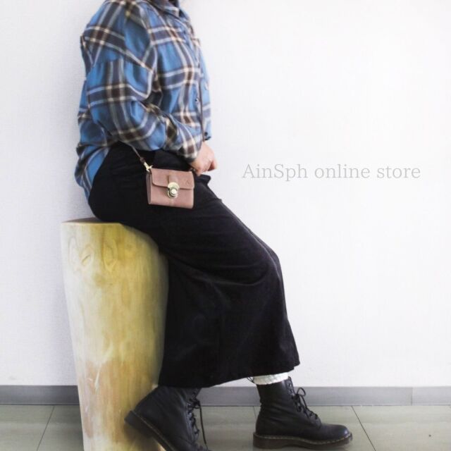 【HPレザー】Ain Soph(アインソフ)差し込み錠のクラシカルショートウォレット ショルダー ｜DA1654-HP