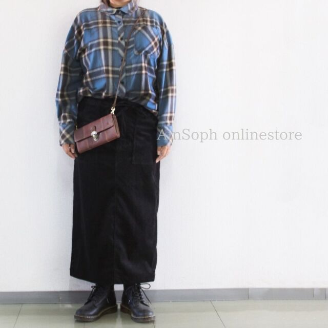 【HPレザー】Ain Soph(アインソフ)差し込み錠のクラシカルロングウォレット ショルダー |DA1655-HP