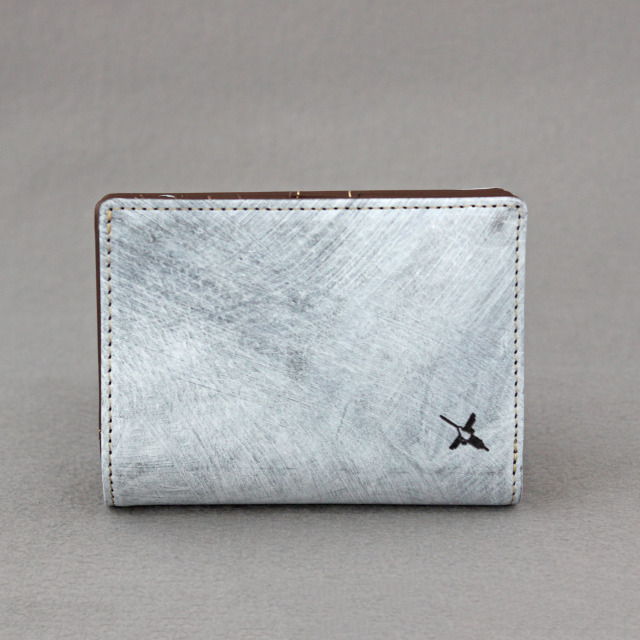 DA1035-SWH/Ain Soph (アインソフ)ホワイトワックスハードレザー　ミドル折財布