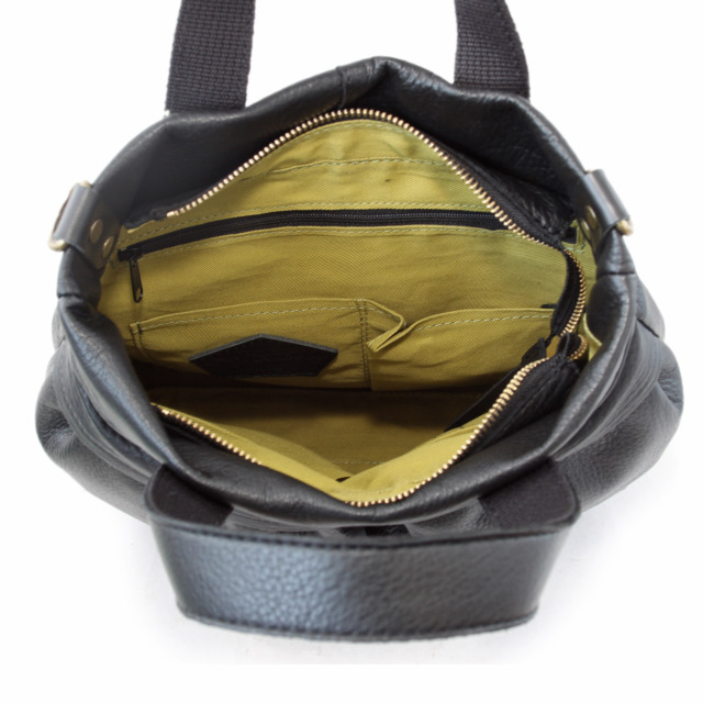 【Ain Soph セカンドレーベル】ブラックシリーズ レザーヘルメットバッグ（S）/ASE1831-WSK