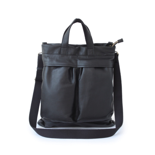 靖保 Ain Soph セカンドレーベル】ブラックシリーズ 撥水レザーヘルメット