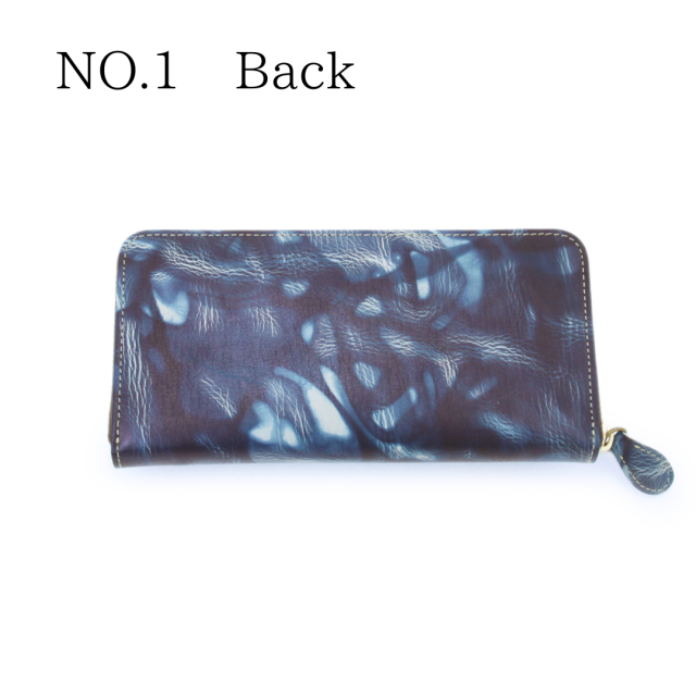 DA1180-BLA/Ain Soph (アインソフ)藍染ラウンドファスナー長財布　日本製 NO.1