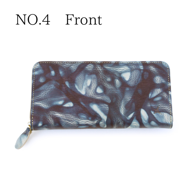 DA1180-BLA/Ain Soph (アインソフ)藍染ラウンドファスナー長財布　日本製NO.4