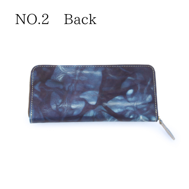 DA1546-BLA/Ain Soph (アインソフ)藍染ラウンドファスナー薄マチ長財布　日本製 NO.2
