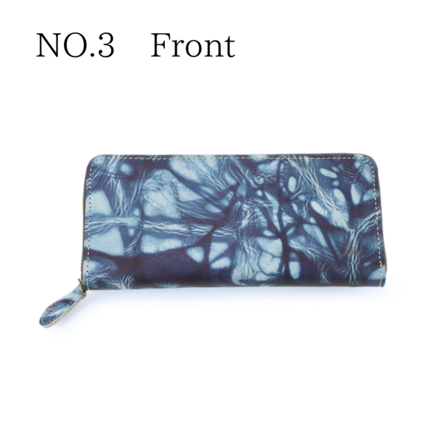 DA1546-BLA/Ain Soph (アインソフ)藍染ラウンドファスナー薄マチ長財布　日本製 NO.3