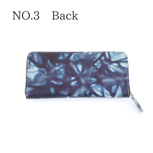 DA1546-BLA/Ain Soph (アインソフ)藍染ラウンドファスナー薄マチ長財布　日本製 NO.3