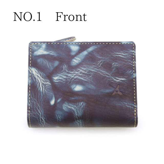 DA1549-BLA/Ain Soph (アインソフ)藍染　折財布（小銭入れファスナータイプ）　日本製
