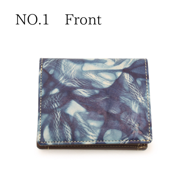 DA1548-BLA/Ain Soph (アインソフ)藍染　折財布（ボックスコインケース）　日本製 NO.1