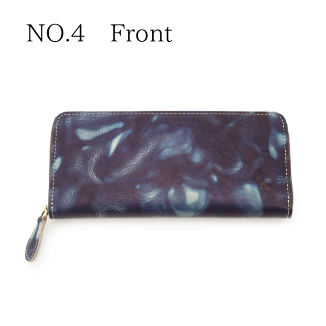 DA1546-BLA/Ain Soph (アインソフ)藍染ラウンドファスナー薄マチ長財布　日本製NO.4