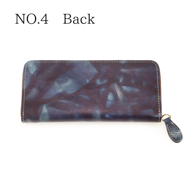 DA1546-BLA/Ain Soph (アインソフ)藍染ラウンドファスナー薄マチ長財布　日本製NO.4