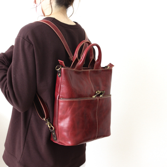 ASC1632-HWM/Ain Soph(アインソフ)3WAYレザーバッグ