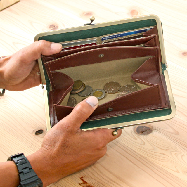 Ain Soph アインソフ 長財布がまぐち新品 楽天市場】アインソフ Ain Soph がまぐち長財 Hard Pull-up