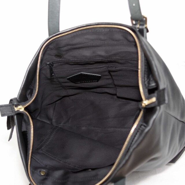 【Ain Soph セカンドレーベル】ブラックシリーズ 撥水レザートートバッグ 日本製 / ASE1833-WSK