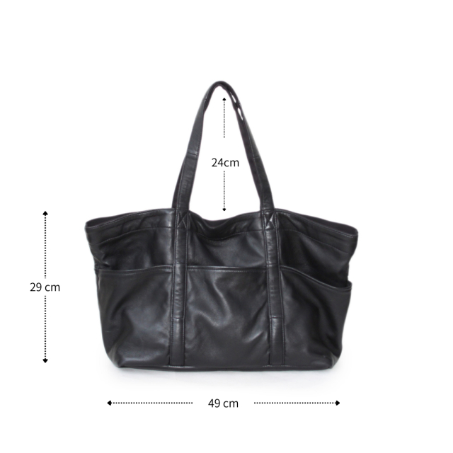 【Ain Soph セカンドレーベル】シープレザー 大容量 トートバッグ / ASE1842-PKS