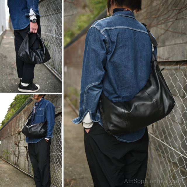 【Ain Soph セカンドレーベル】シープレザー 2WAY ワンショルダーバッグ M / ASE1843-PKS