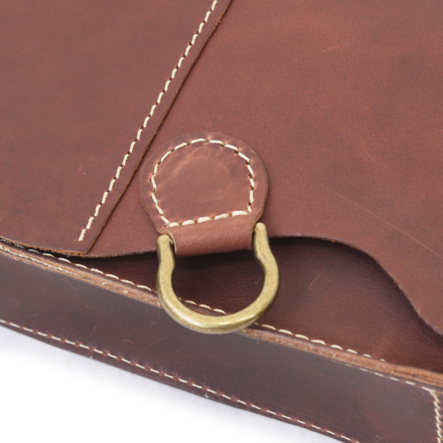 【HPレザー】Ain Soph(アインソフ) クラシカル 切りっぱなしショルダーバッグ ｜ASE1852-HP