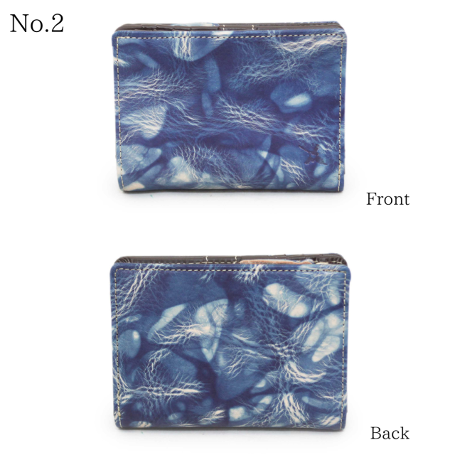 DA1035-BLA / Ain Soph (アインソフ)藍染　折財布　ボックス小銭入れ　日本製