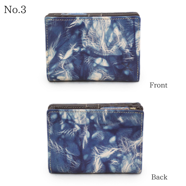 DA1035-BLA / Ain Soph (アインソフ)藍染　折財布　ボックス小銭入れ　日本製