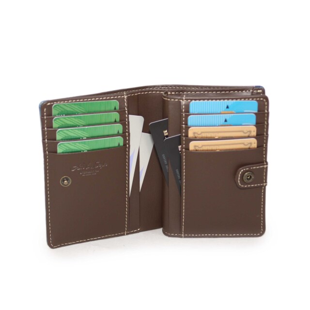 DA1035-BLA / Ain Soph (アインソフ)藍染　折財布　ボックス小銭入れ　日本製