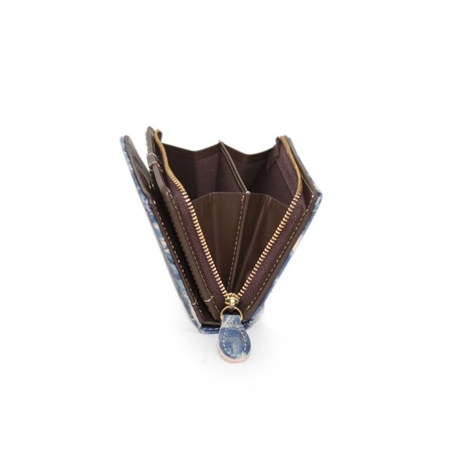 DA1035-BLA / Ain Soph (アインソフ)藍染　折財布　ボックス小銭入れ　日本製