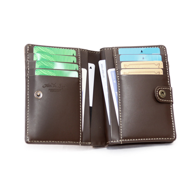 イタリアンレザー】 Ain Soph（アインソフ） ワクシープレス ミドル折