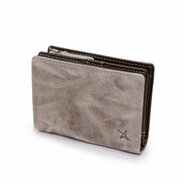 イタリアンレザー】 Ain Soph（アインソフ） ワクシープレス ミドル折