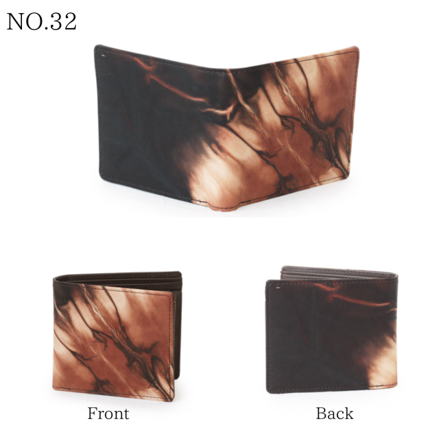 DA1036-AMD/Ain Soph (アインソフ)奄美泥染め　折財布　ボックスコインケース　日本製