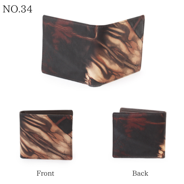 DA1036-AMD/Ain Soph (アインソフ)奄美泥染め　折財布　ボックスコインケース　日本製
