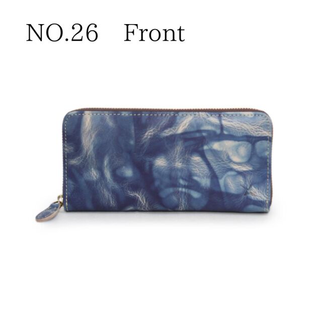 DA1180-BLA/Ain Soph (アインソフ)藍染ラウンドファスナー長財布 日本製