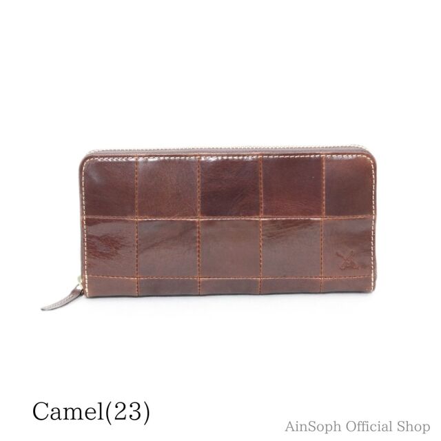 【HWMレザー】Ain Soph(アインソフ)パッチワークラウンドファスナー長財布｜DA1298F-HWM