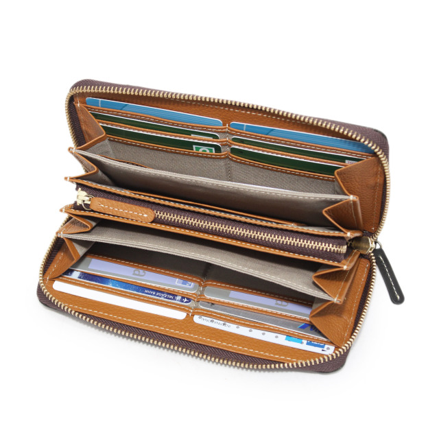 【HWMレザー】Ain Soph(アインソフ)パッチワークラウンドファスナー長財布｜DA1298F-HWM