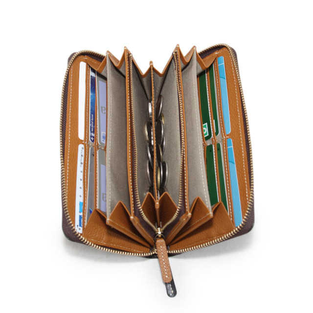 【HWMレザー】Ain Soph(アインソフ)パッチワークラウンドファスナー長財布｜DA1298F-HWM