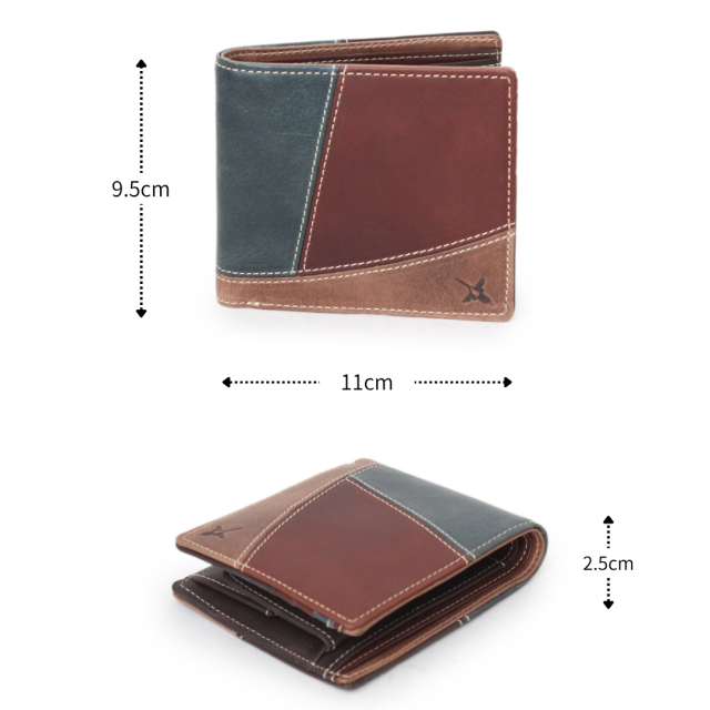 【HPレザー】Ain Soph（アインソフ)マルチカラー 二つ折財布| DA1559-HP