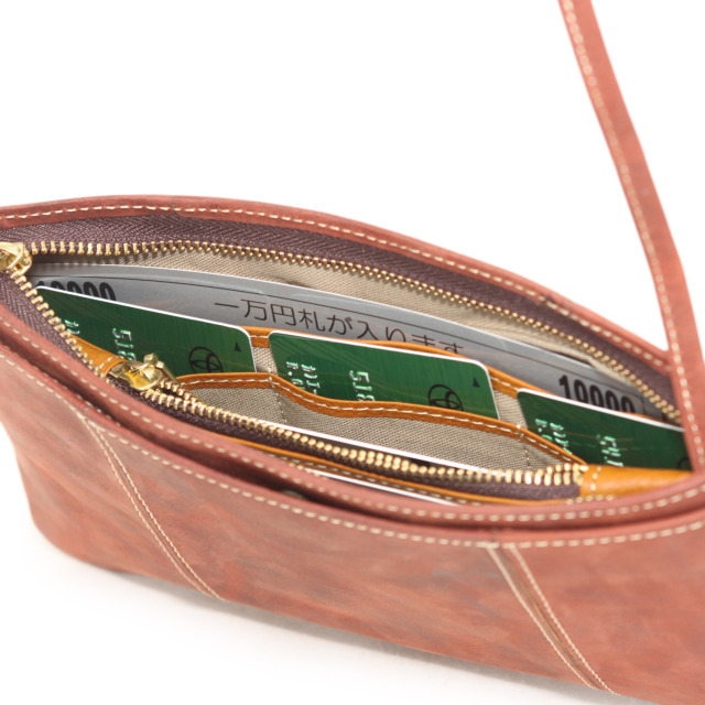 【HPレザー】Ain Soph（アインソフ）お財布ショルダー・スマホショルダー｜ウォレットショルダー｜DA1653-HP