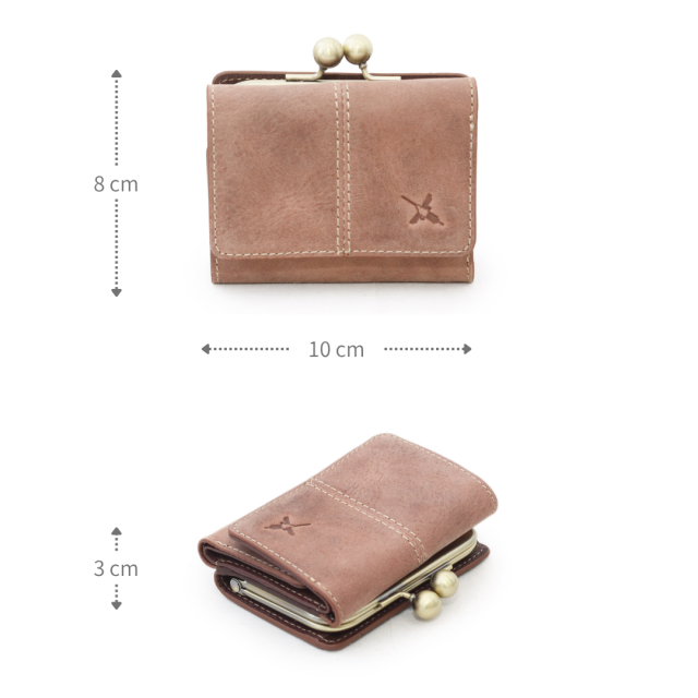 【HPレザー】Ain Soph（アインソフ）がまぐち 三つ折り 財布 | DA1663-HP