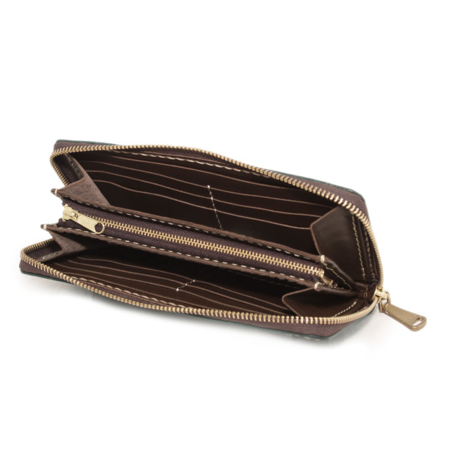 DA993-WPS/Ain Soph（アインソフ）イタリアンレザー　ラウンドファスナー長財布　手縫いステッチ